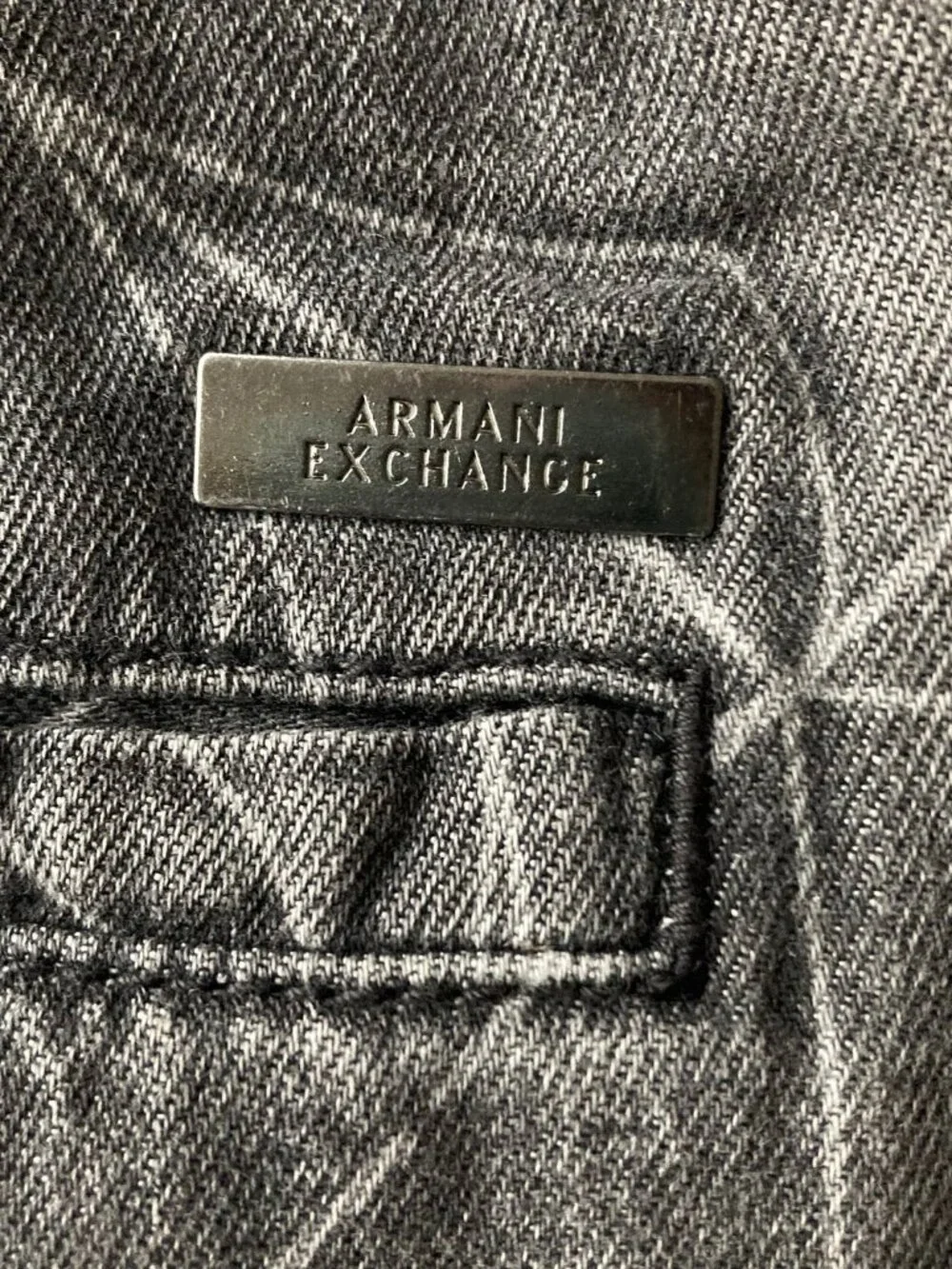 Armani Exchange A|X Cotton Linen Paisley Shorts Mens 38 Black Denim NWT